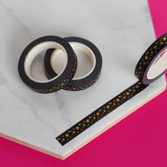 Nutmeg and Arlo Washi Tape - Black Stars (smal)