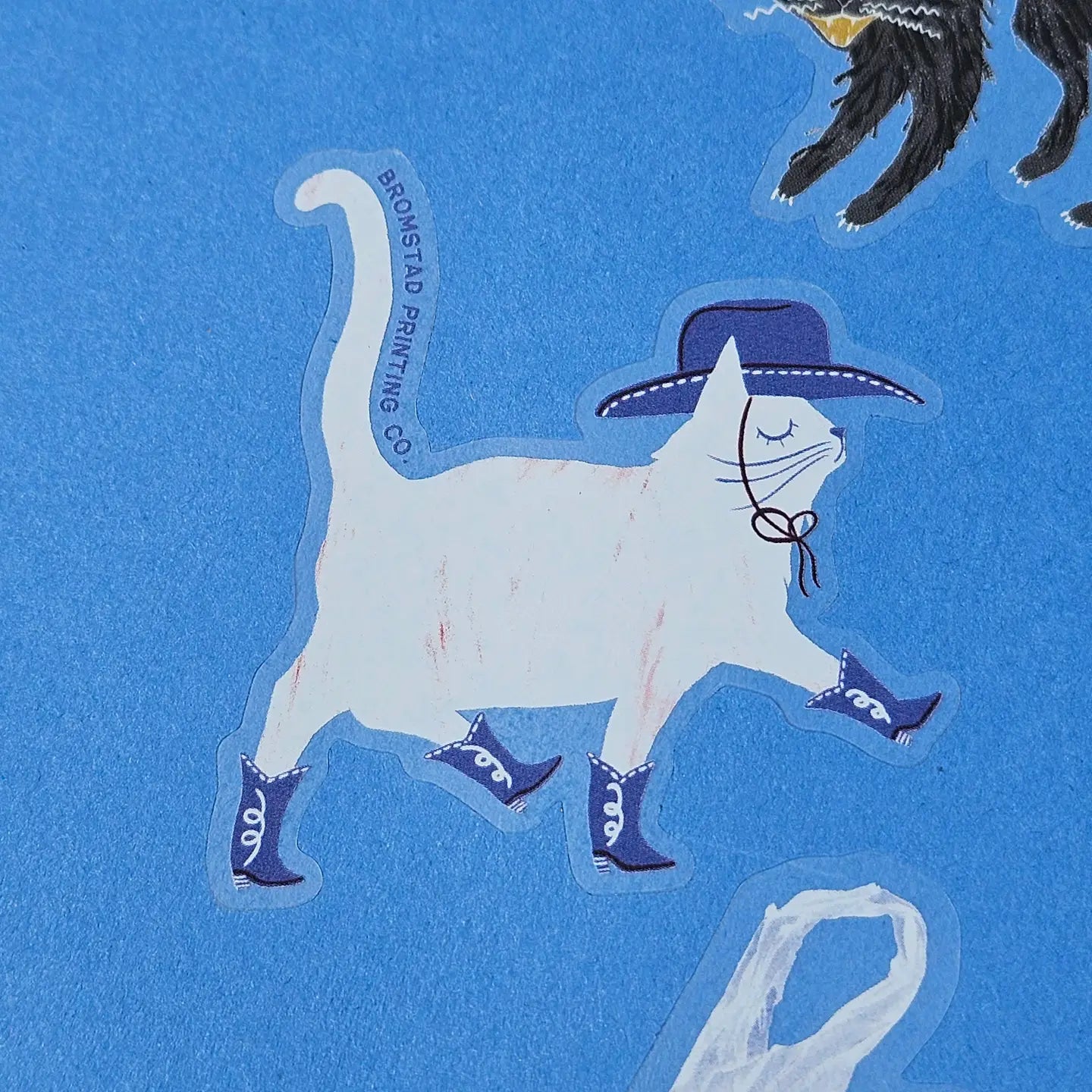 Bromstad Printing Co. 'Cowboy Cat' - Clear Sticker