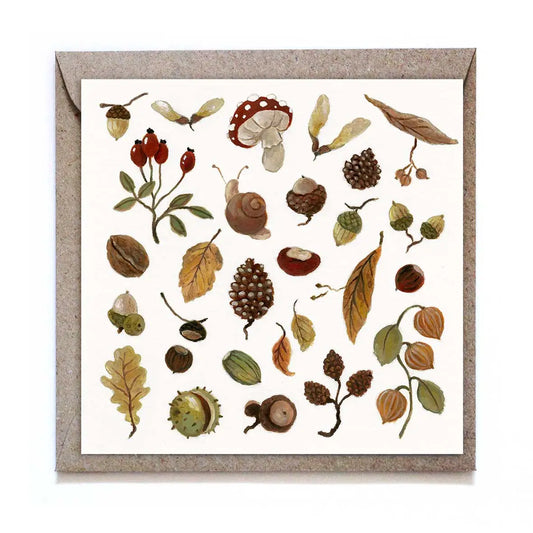 Studio Satsch Wenskaart met envelop - Autumn Foraging
