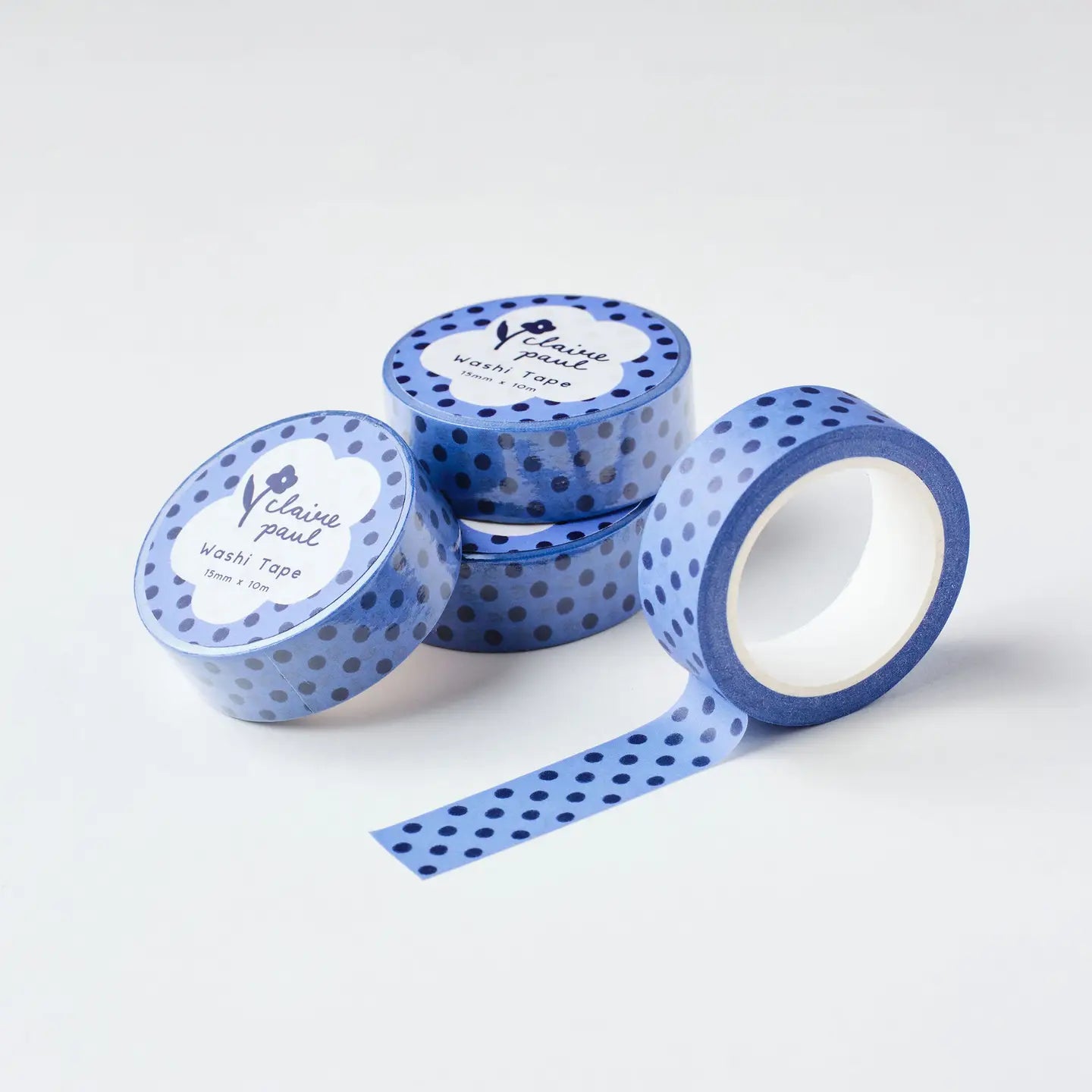 Washi tape Blauwe Polka Dot - Claire Paul