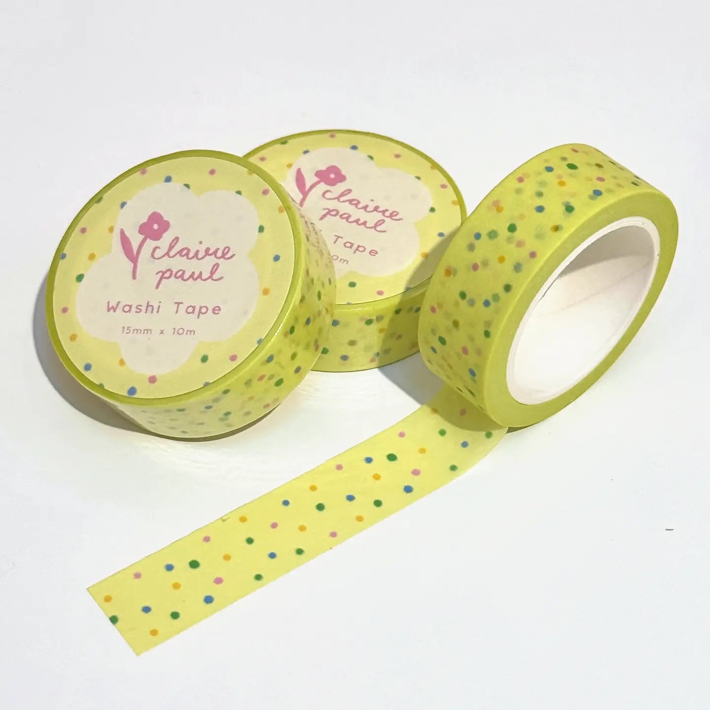 Claire Paul - Washi Tape 'Gele Polka Dots'