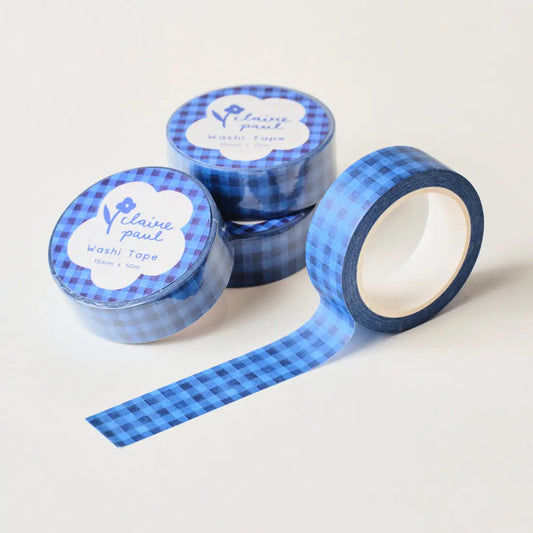 Washi tape Donkerblauw Geruit - Claire Paul
