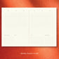 A4 Weekplanner datumloos Grid Rood - Fin Studio