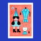 Hello Vinnie - Riso Print 'Coffee Girl' A4 (29 x 21 cm)