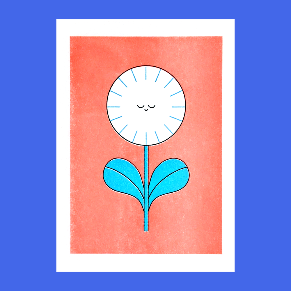 Hello Vinnie - Riso Print 'Little Flower' (A5 21 x 15 cm)