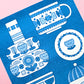 A4 Zeefdruk poster Delftware Ceramics - Hello Vonnie