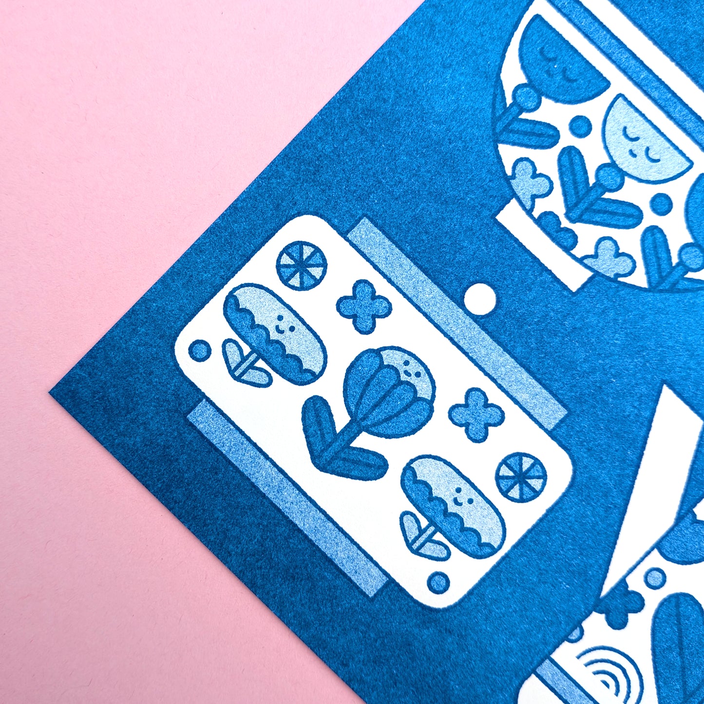A4 Zeefdruk poster Delftware Ceramics - Hello Vonnie