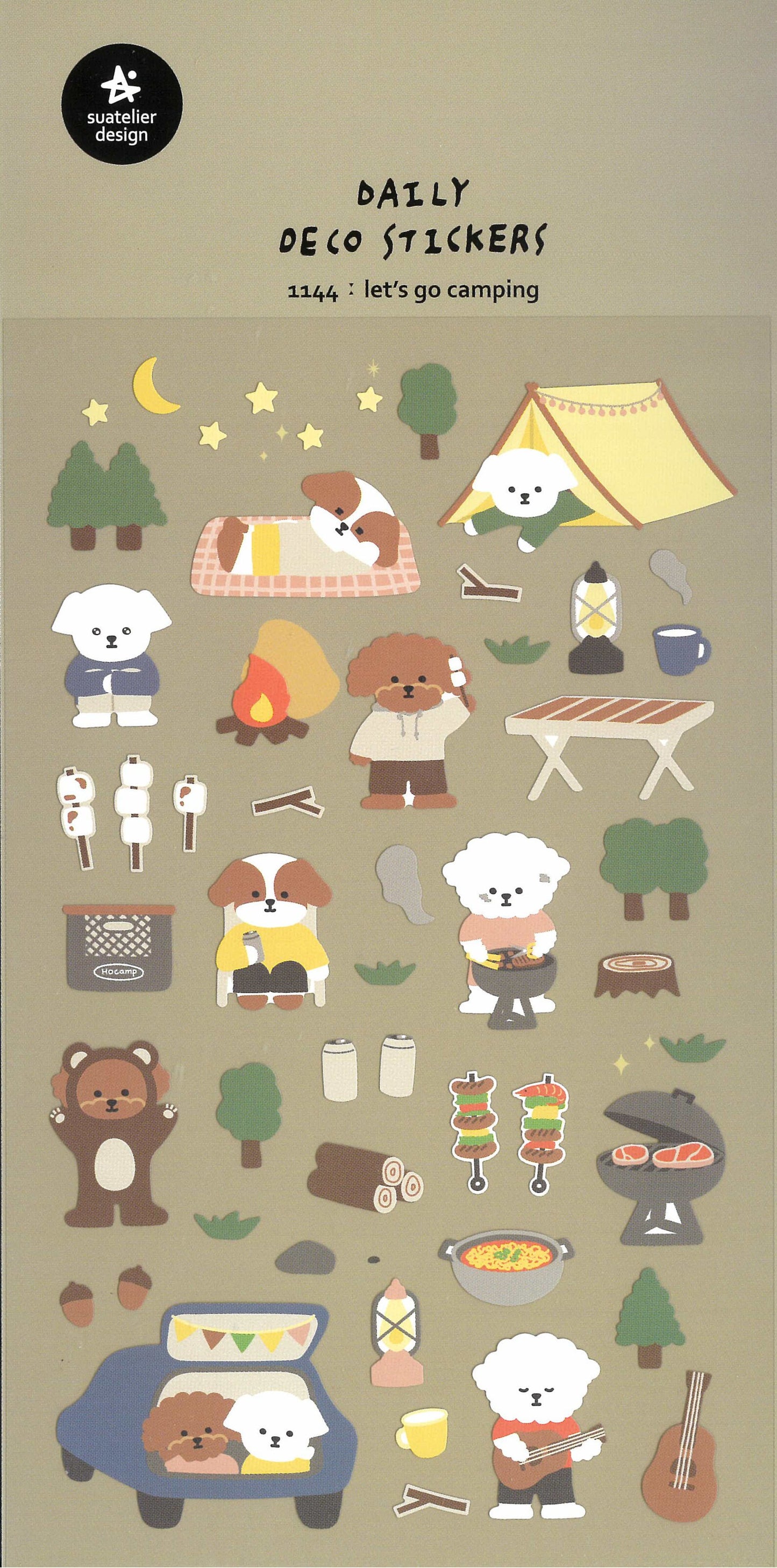 Stickers Let's Go Camping - Suatelier Design