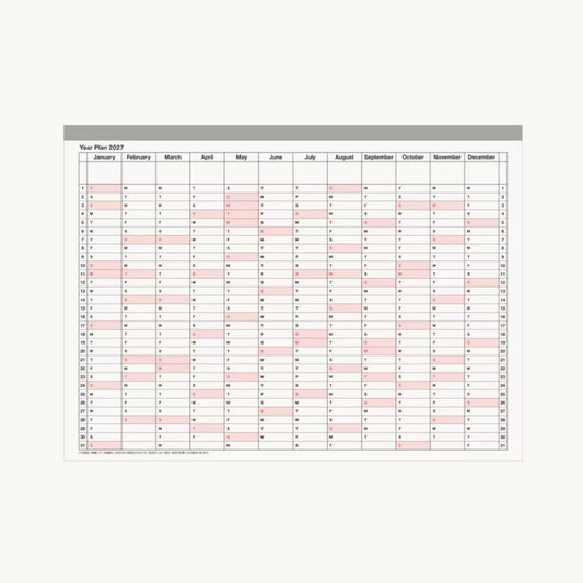 2027 Notebook Calendar Medium Ivory - Mark’s Inc. Days