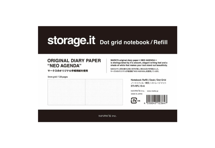 Notitieboek Navulling Storage.it - A6 Desk Dotted