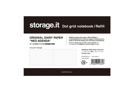 Notitieboek Navulling Storage.it - A6 Desk Dotted