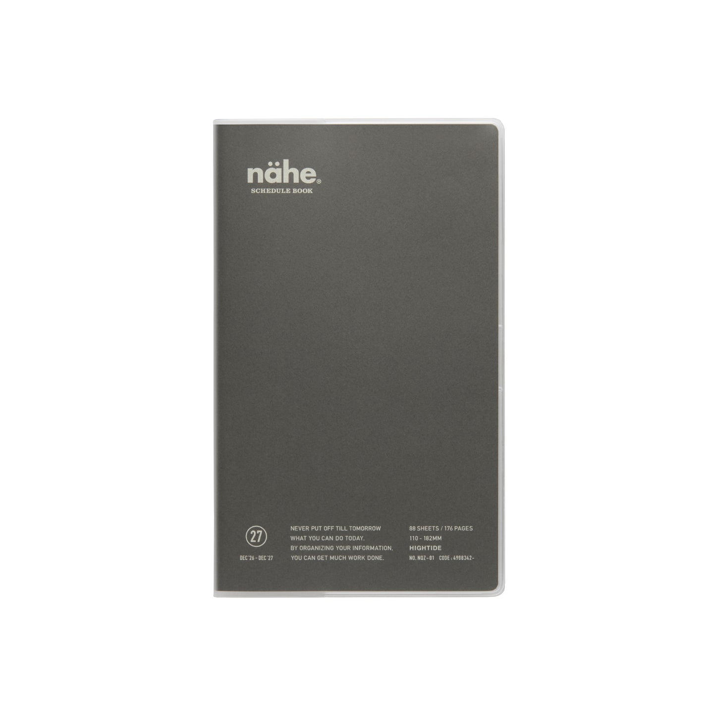 Hightide 2027 Diary Nahe B6 Slim Vertical - Grey