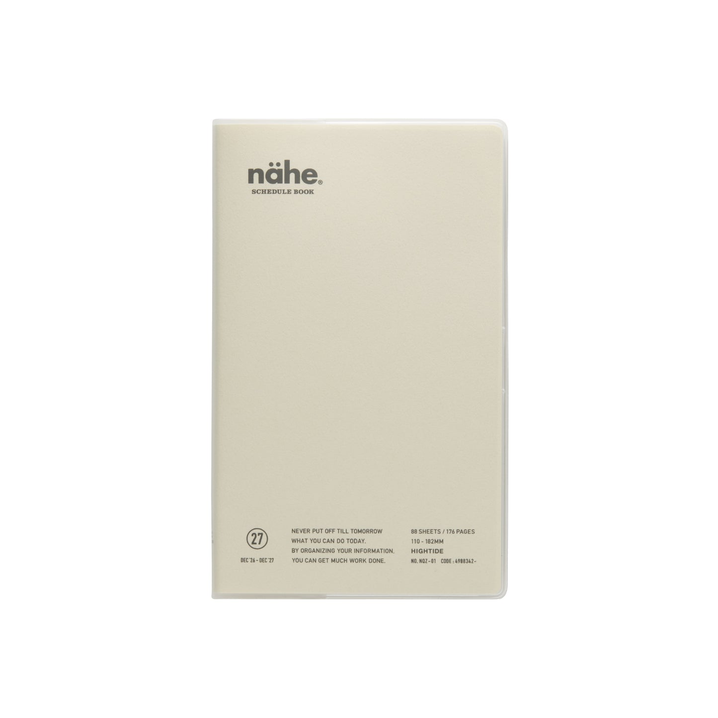Hightide 2027 Diary Nahe B6 Slim Vertical - Ivory