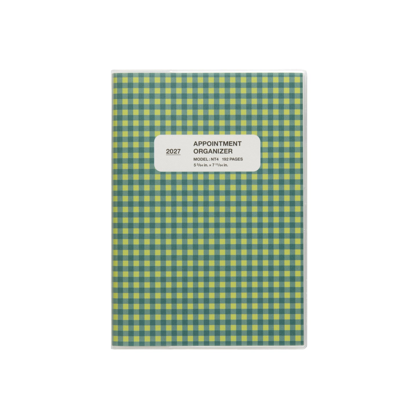 Hightide 2027 Diary Nahe Reno Weekly B6 Vertical - Green Gingham