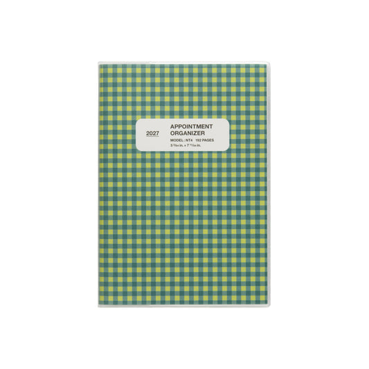Hightide 2027 Diary Nahe Reno Weekly B6 Vertical - Green Gingham