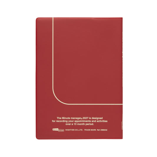 Hightide 2027 A5 Planner Minute Manager A5 - Red