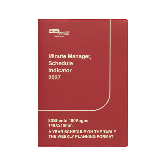 Hightide 2027 A5 Planner Minute Manager A5 - Red
