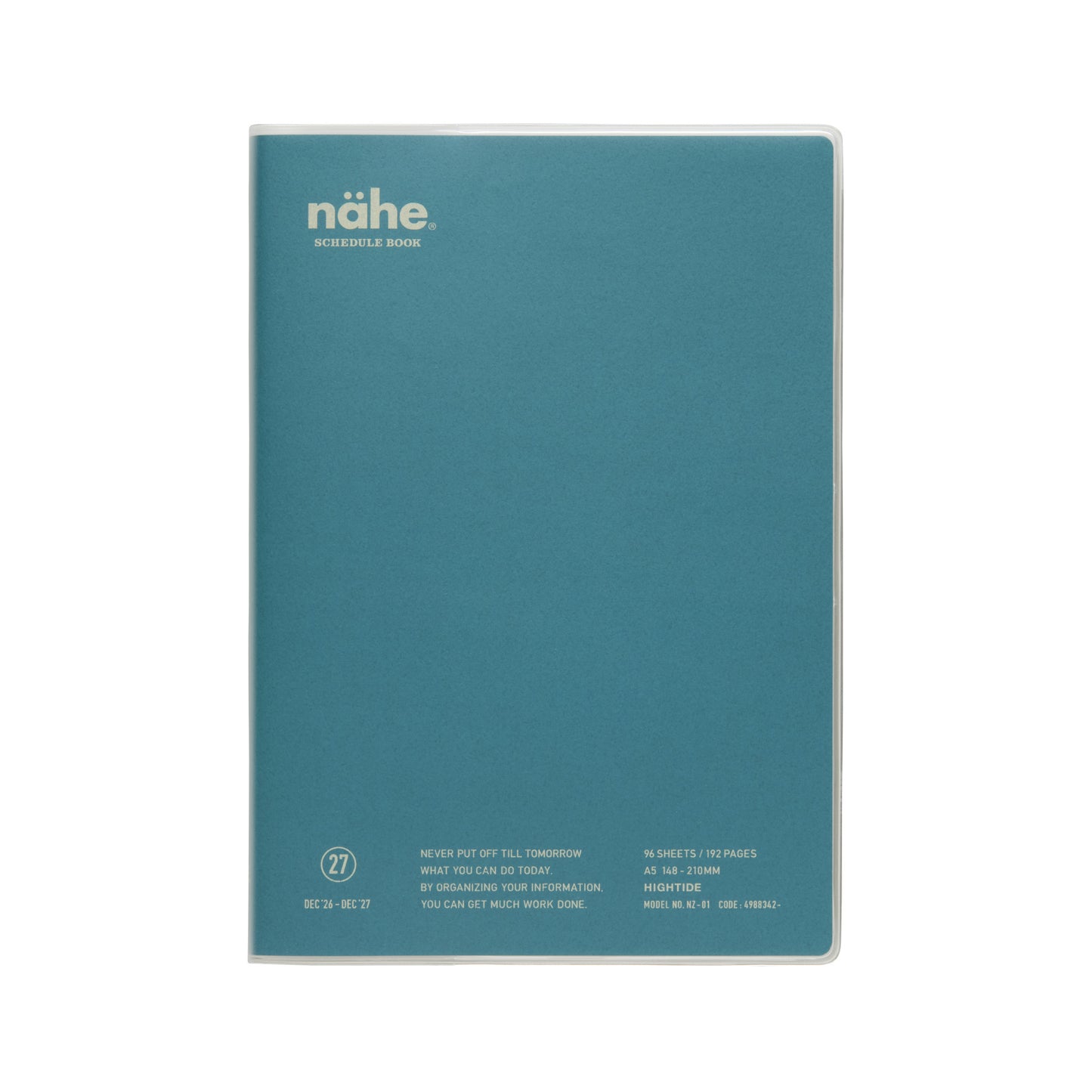 Nähe Planner 2027 Weekly Vertical A5 - Blue