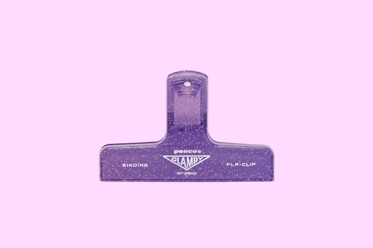 Papierklem Penco PlaClip - Clear Glitter Purple