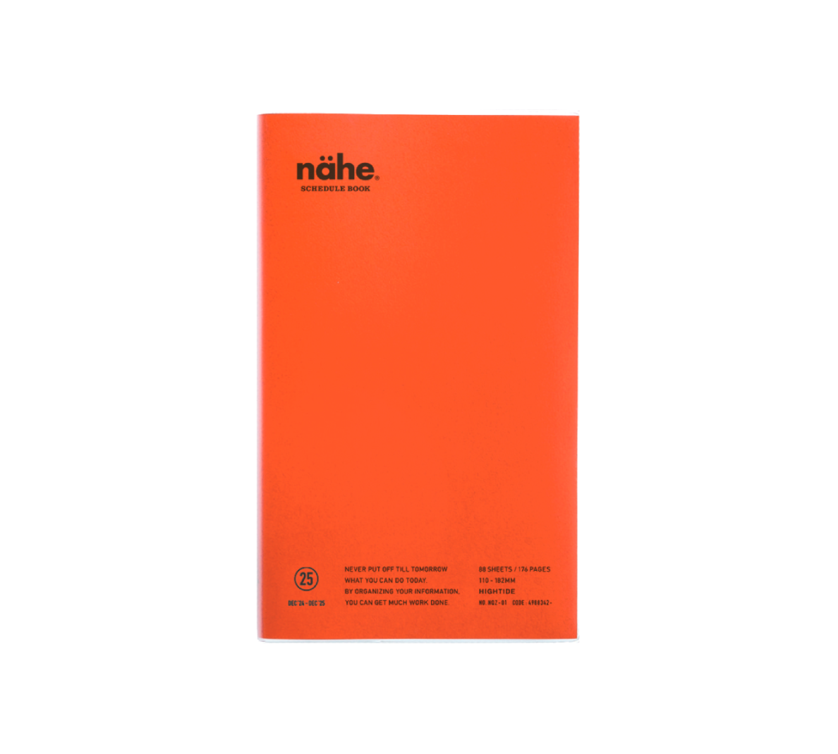 2025 Nähe Diary B6 Slim Vertical - Red