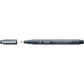 Grijze Pentel Pointliner 1.0 zwarte fineliner met zilveren clip en metalen punt. Waterbestendige en lichtechte inkt.