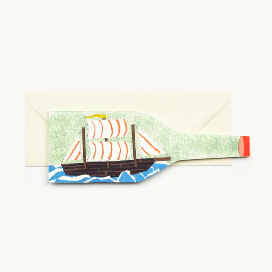 Hadley Wenskaart - Schip in een fles