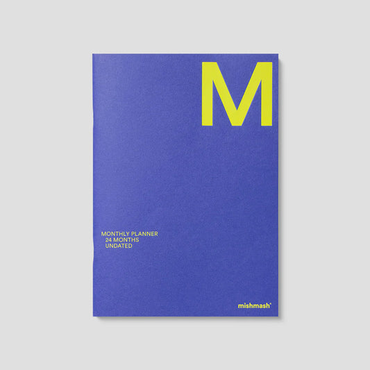 mishmash Monthly Undated Planner A4 - Violet Blue