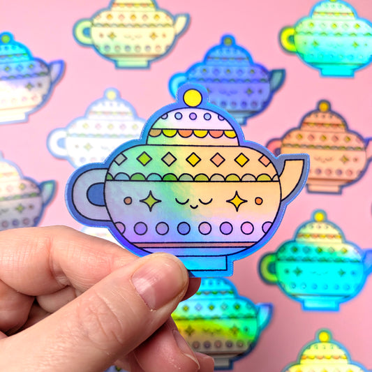 Sticker Holografisch 'Teapot' - Hello Vonnie