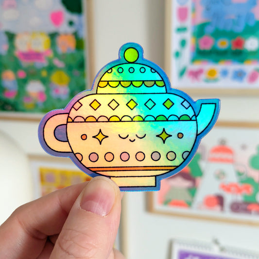 Sticker Holografisch 'Teapot' - Hello Vonnie