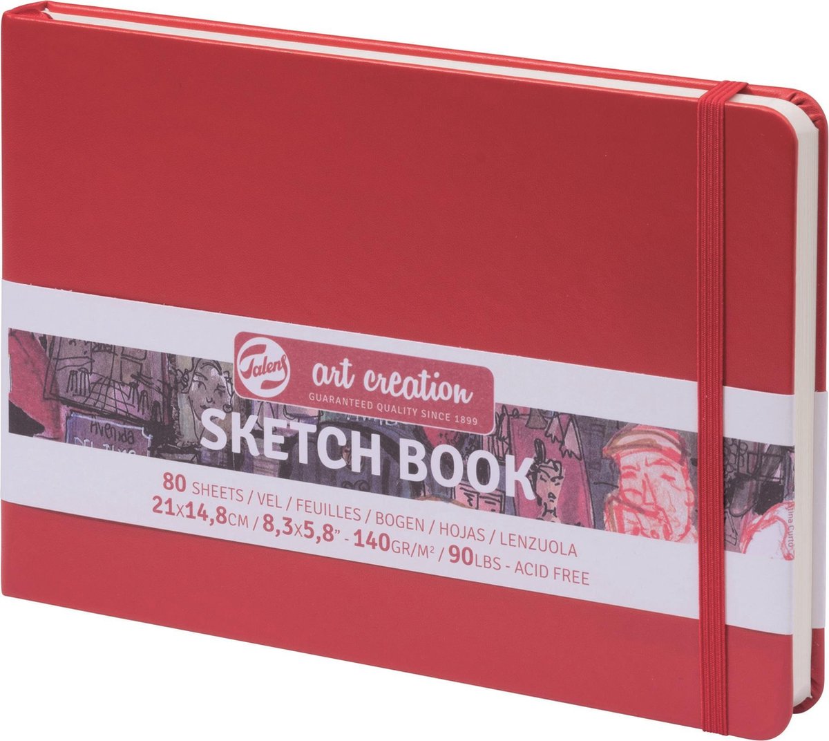 Talens Art Creation Schetsboek 21x15 cm - Rood