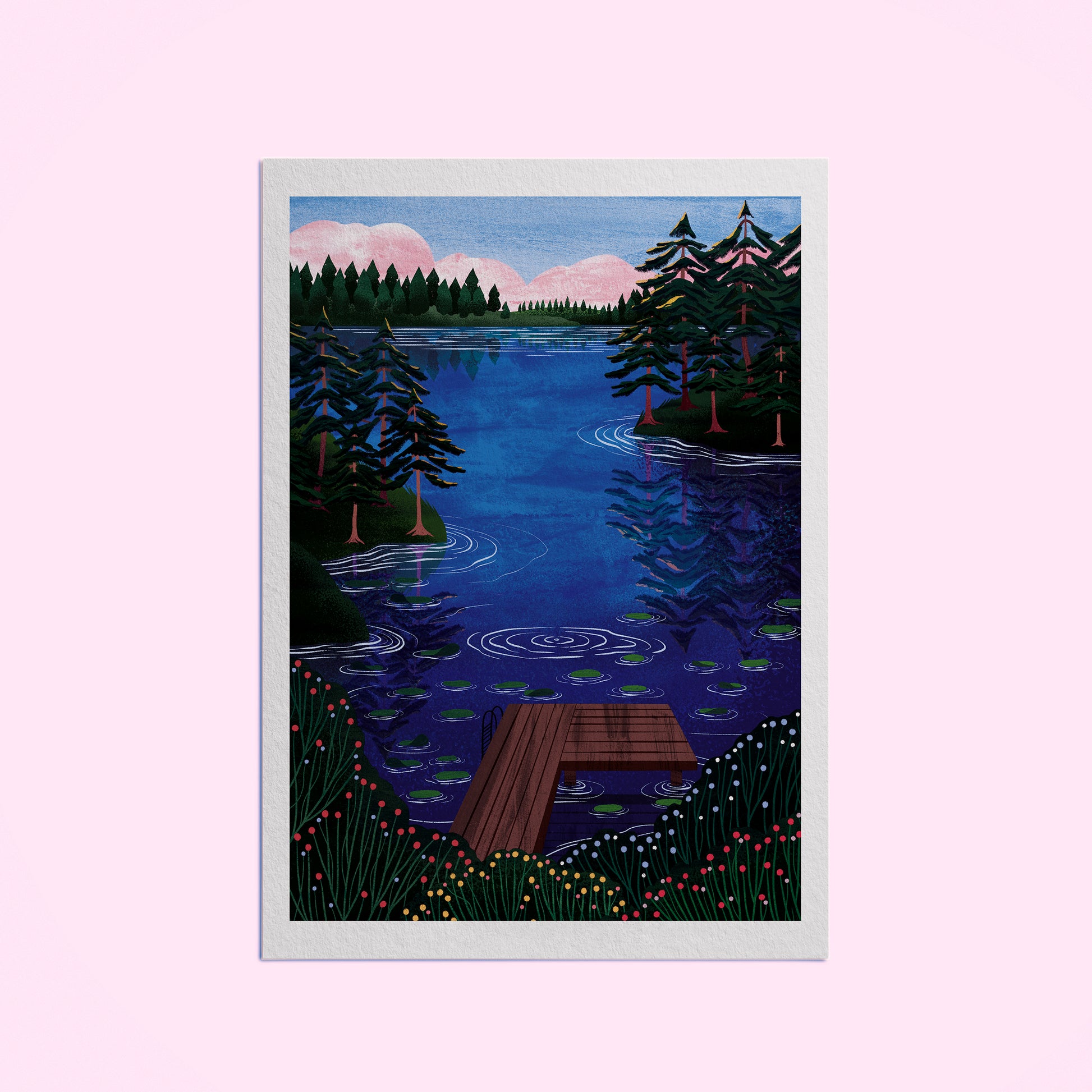 Lake Malaren - A4 Art Print by Hello Grimes