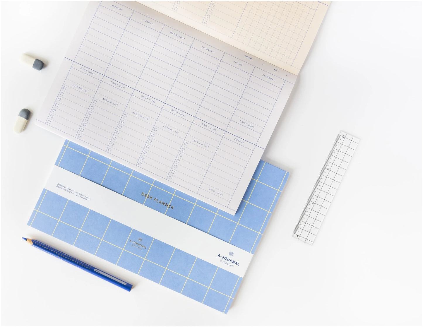 A-Journal - Deskplanner - Lavendel blauw Planners