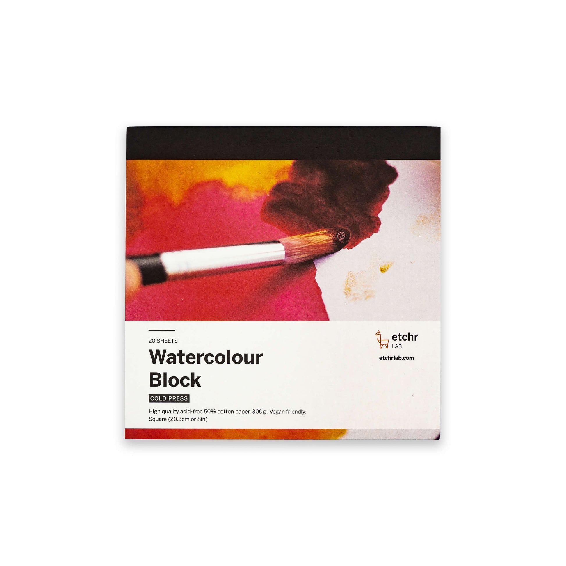 Etchr Watercolour Block 50% Katoen - 20x20cm - Cold Pressed