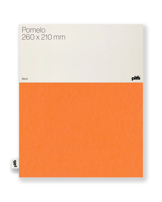 Pith Pomelo Schetsboek Oranje met label