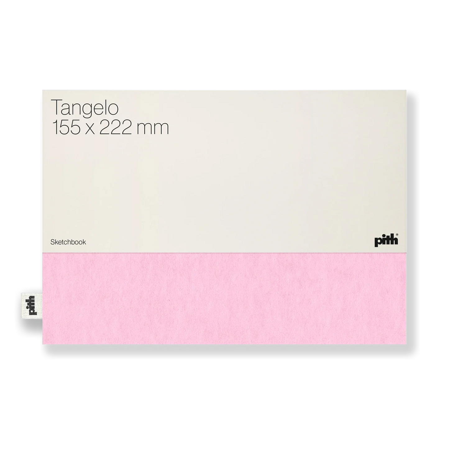 Pith Tangelo Schetsboek Roze voorkant met label