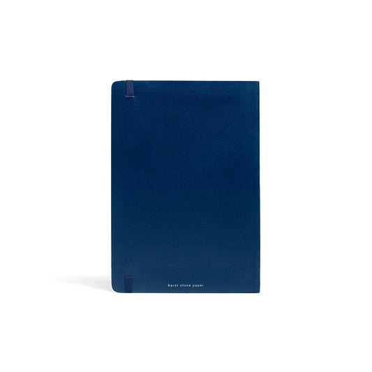 Karst Notitieboek A5 Softcover - Navy (Blank) - Voorkant met label