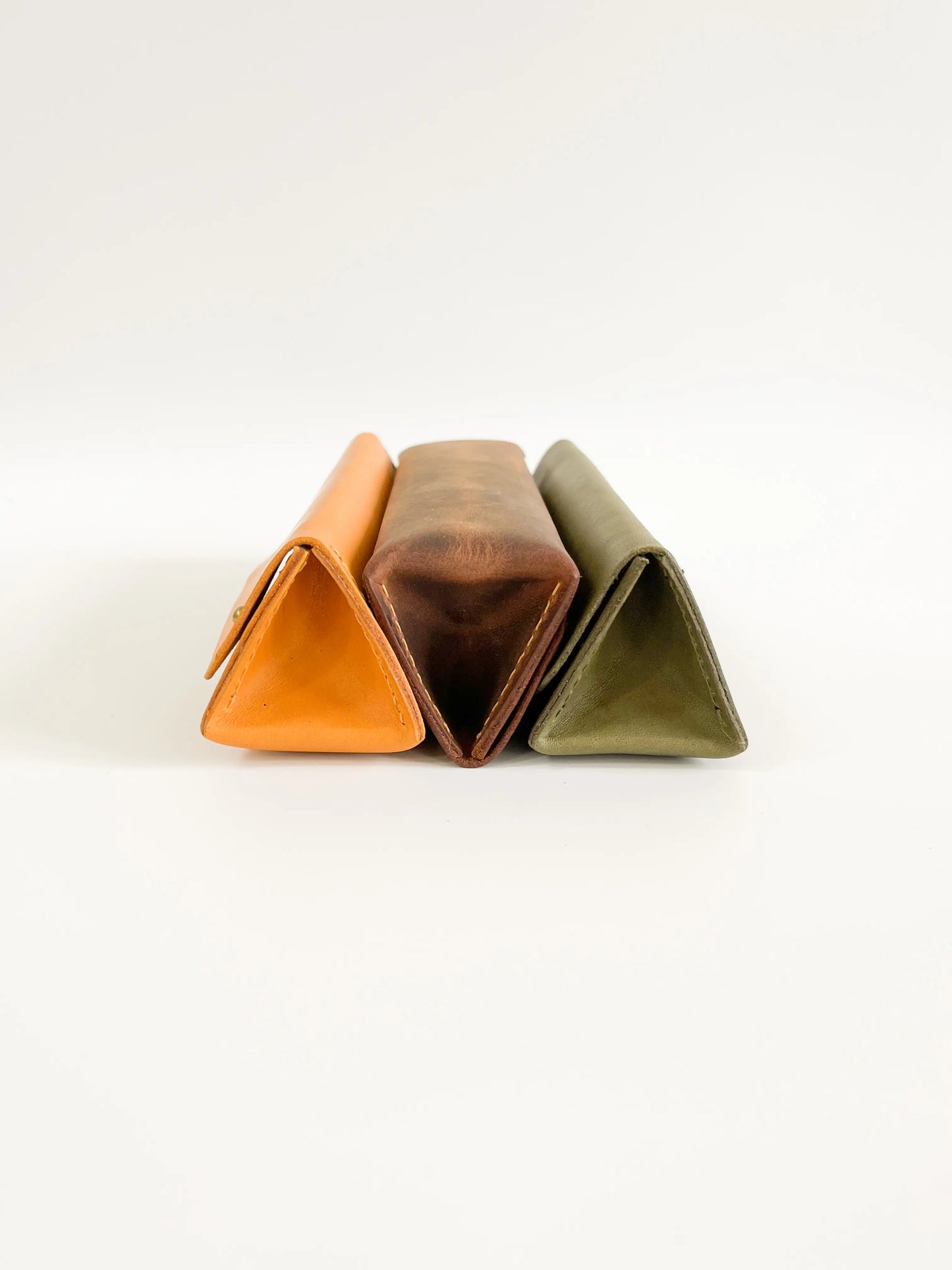 Fin Studio Leather Pouch - Brown