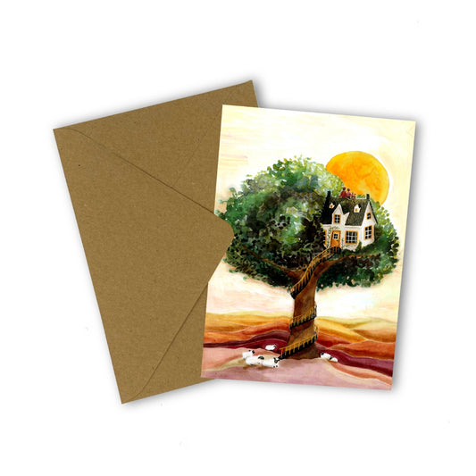 Esther Bennink - Tree House - Greeting Card