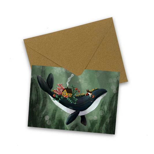 Esther Bennink Greeting Card - Whale